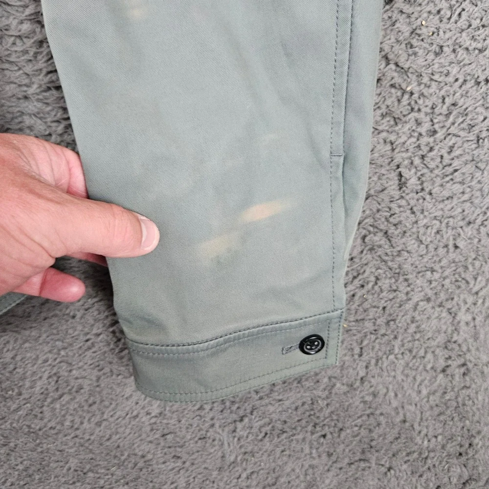 Banana Republic Mens Harrington Jacket Large Sage Green Full Zip Utility Coat